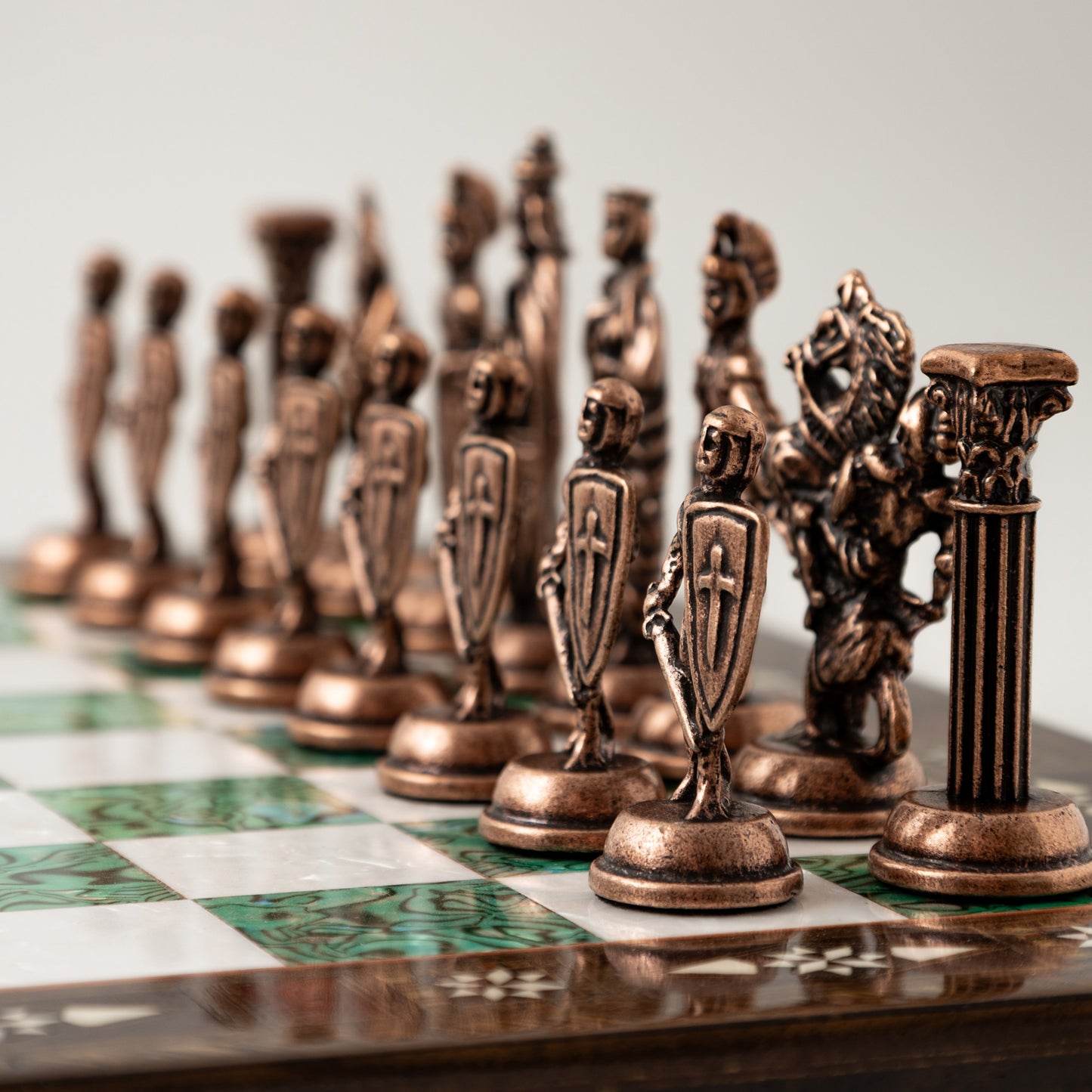 15" Luxury Wooden Chess Set with Storage – Handcrafted Board & Timeless Metal Pieces