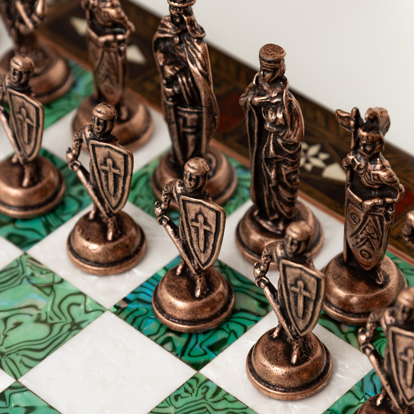 15" Luxury Wooden Chess Set with Storage – Handcrafted Board & Timeless Metal Pieces