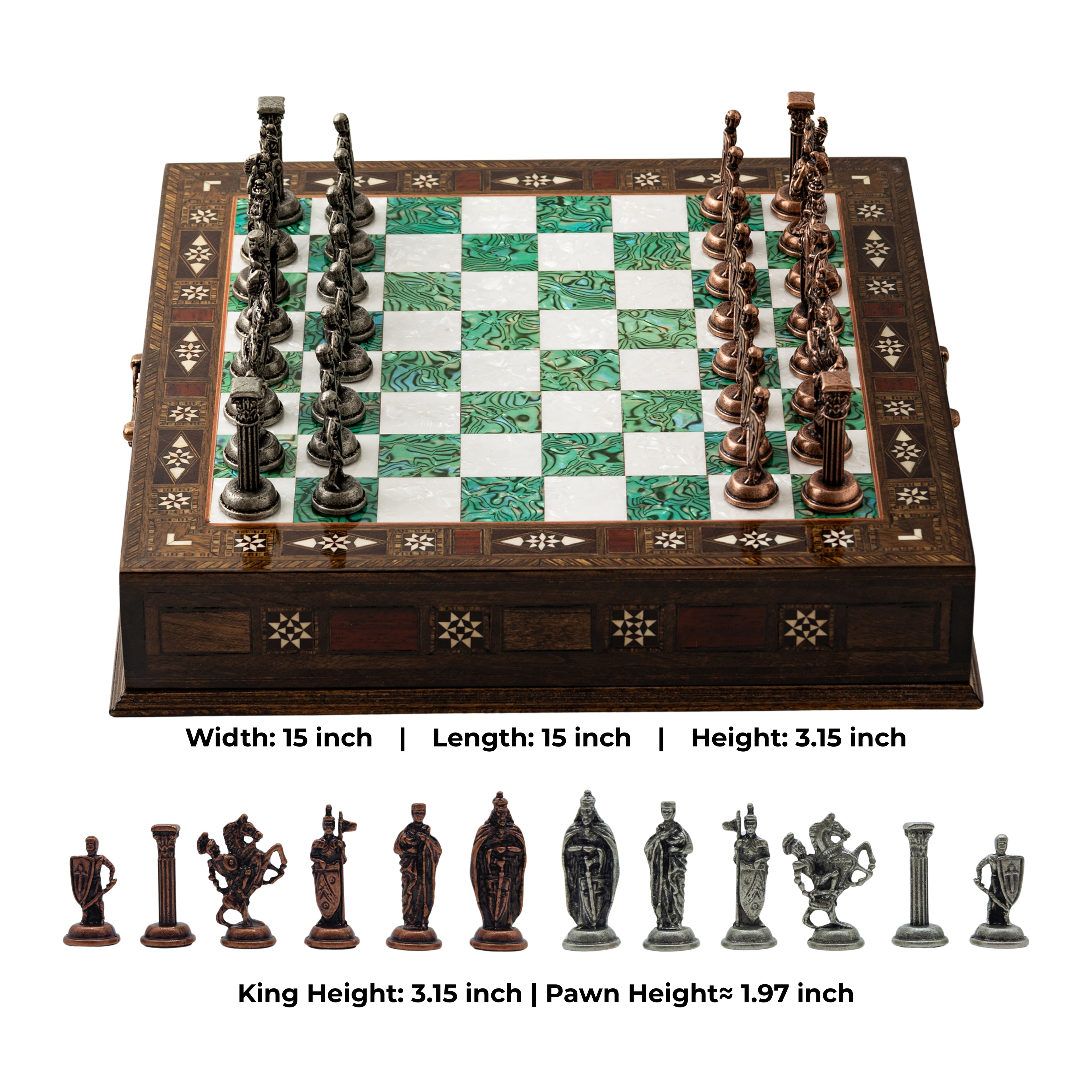 15" Luxury Wooden Chess Set